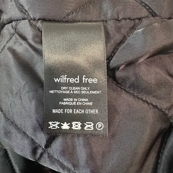 Aritzia Wilfred 100% Merino Wool Stable Bomber Jacket Full Zip Quilted Lined - Picture 12 of 14